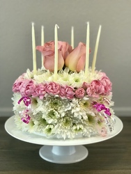 Deluxe Birthday Flower Cake Flower Power, Florist Davenport FL